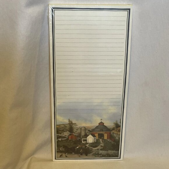 Main Street Press 60 Sheet List Pad The Red Round Barn Linda Nelson Stocks 1996 - Picture 2 of 5